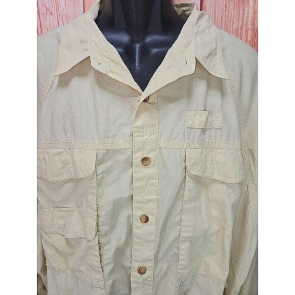 Orvis Mens Khaki Button-Down Shirt XXL - Picture 3 of 9